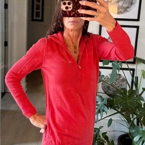 Tory Burch Coral V-Neck Sweater